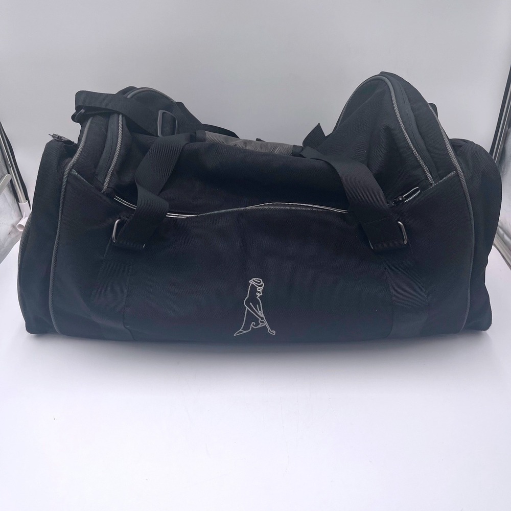 Ping Duffel Bag Black Gray Golf Travel Gym Carry On Shoulder Strap Mr Ping Logo